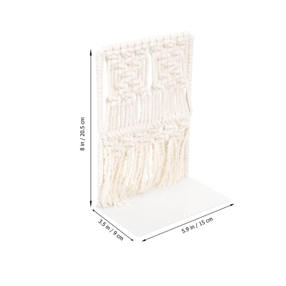 WHAMVOX Bookend Bookshelf Holders Crochet Office Desk Decor Bookends