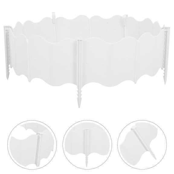 WHAMVOX Border Small Fence for Garden Garden Fence 14.50X14.00X0.10CM White