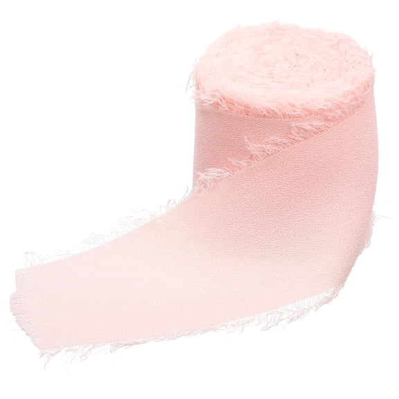 LITINKIMI Chiffon Ribbon Pink For Party Packaging 1 Roll 17.7x1.5In