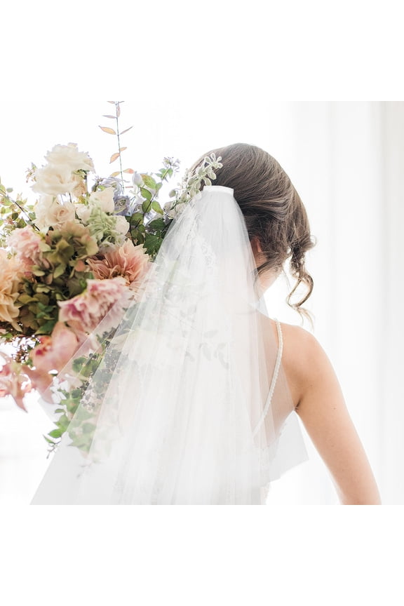 Chapel Wedding Veil White Mesh 1Pcs Travel Photography