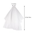 thumbnail image 1 of WHAMVOX Bride to Be Charming Bridal Veil Gauze Material Veil Bride Miss 70x8cm White, 1 of 8
