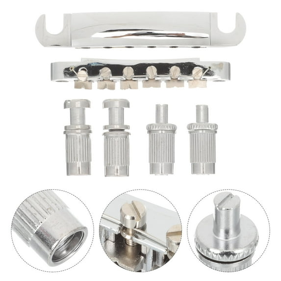 WHAMVOX Bridge Tailpiece Part Luthier Tools Electric Guitar DIY Silver