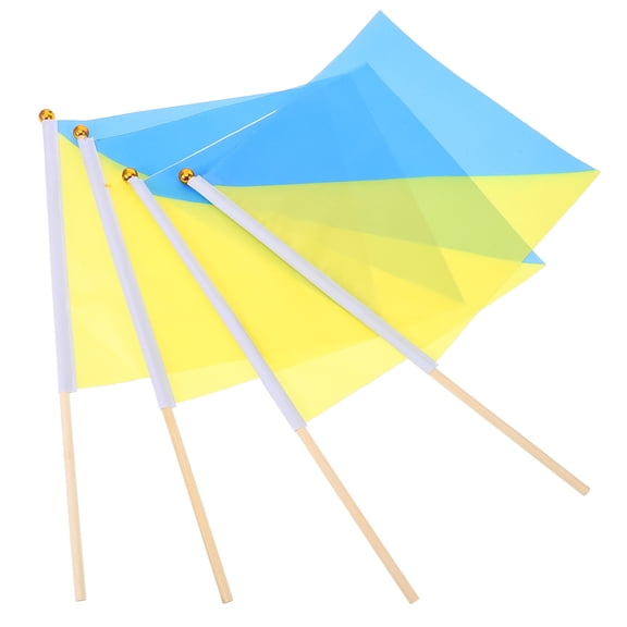 WHAMVOX Bright Color Signal Flags with Comfortable Wood Handle for Decor Assorted Pieces