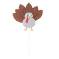thumbnail image 1 of WHAMVOX Brown Fabric Cake Toppers with Humorous Turkey Design for Party Decorations and Cake Picks, Perfect for Thanksgiving, 1 of 8