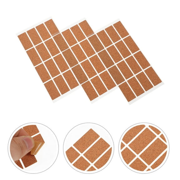 WHAMVOX Brown Cork Labels for Decor Oilproof and with Wide Applications 48pcs