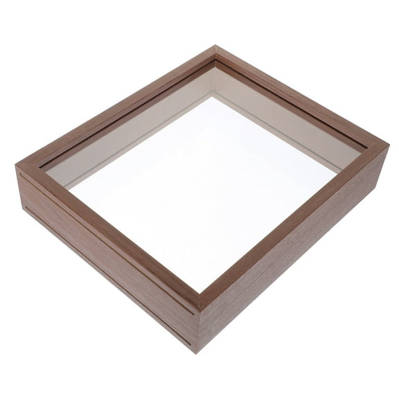 WHAMVOX Brown Glass Dried Flower Display Frame Ideal for Decoration Showcase Unique Plant Specimens 10x8 inches