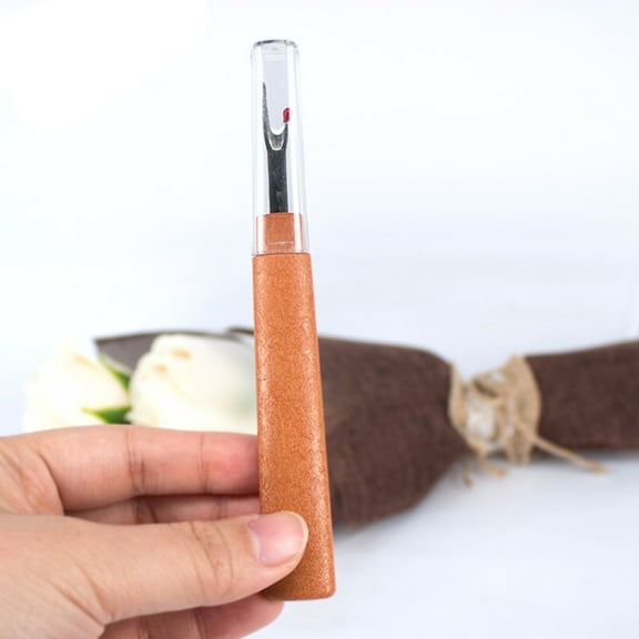 WHAMVOX Brown Seam Ripper with Metal and Plastic Design for Removing Seams and Hems Safely Protecting Fabric