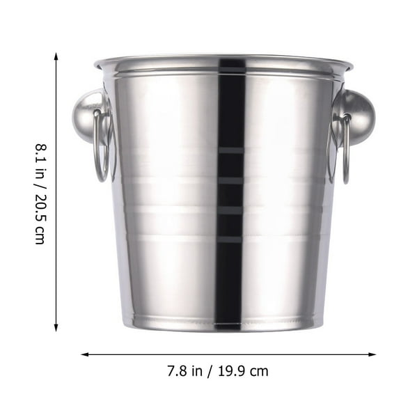 HOOWIFFY Stainless Steel Beverage Tub Silver 1Set for Cafe Use