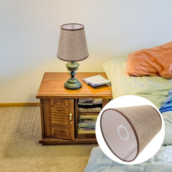 WHAMVOX Burlap Fabric Lamp Shades Linen Lampshade Bedside Office