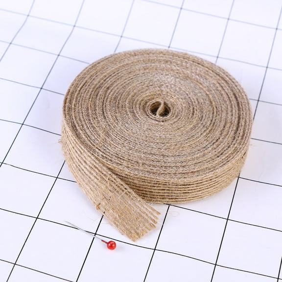 WHAMVOX  Burlap Ribbon Jute Rope Twine for Crafts Wrapping Bride Brown