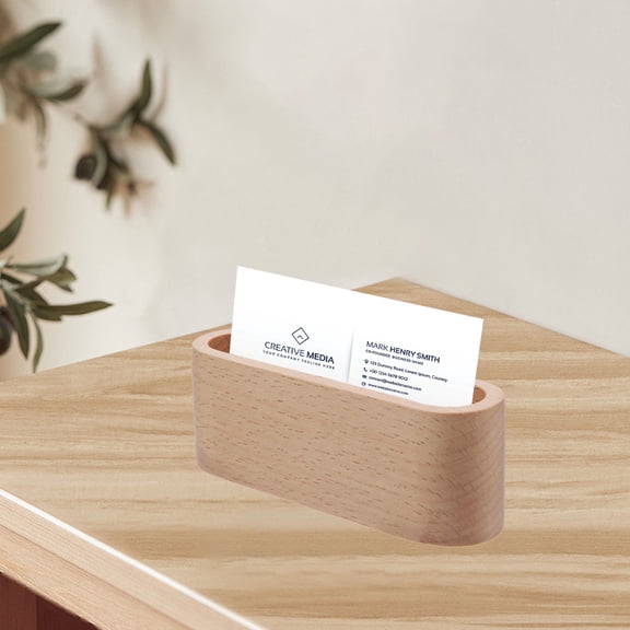 WHAMVOX Business Card Holder Display Stand Rack for Desk Office, Professional Cards Organizer and Storage