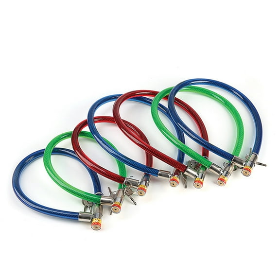 WHAMVOX Cable Lock Heavy Duty Braided Stainless Steel Cable Lock for Outdoor Cycling Security (63cm)