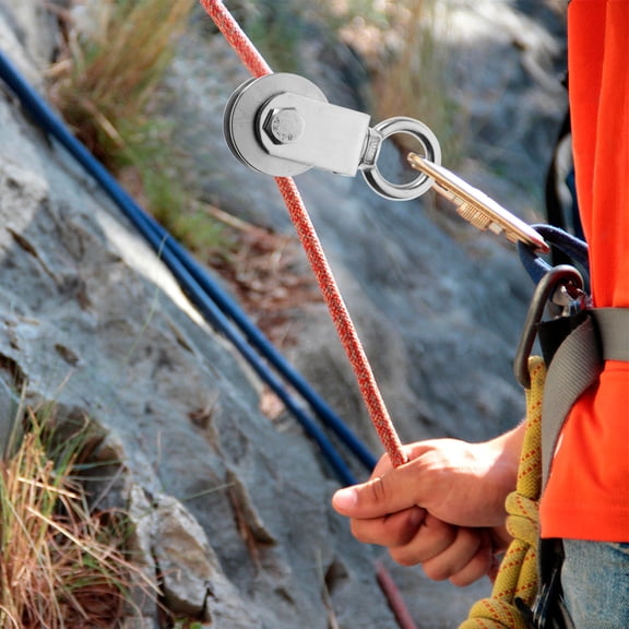 WHAMVOX Cable Rollers Stable Performance Pulley Anti-rust Pulley 10.7X4.8X4.5CM Silver