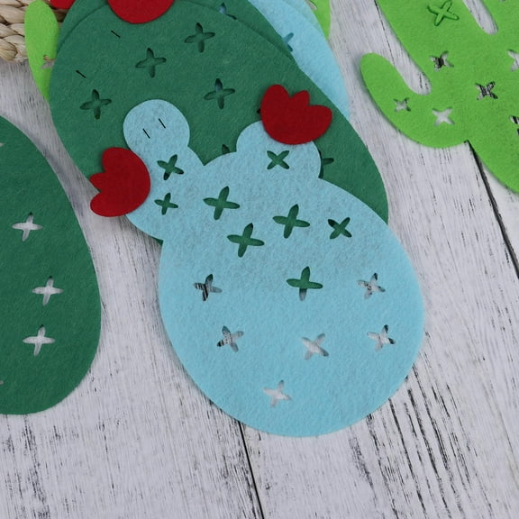 ROMANSENTIAL Cactus Banner Pennant for Wedding Party Decorations in Assorted Colors with Hooks