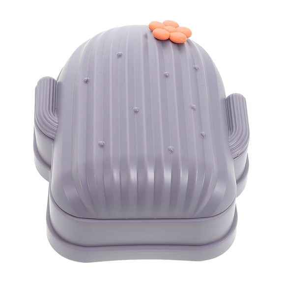 WHAMVOX  Cactus Soap Box Toiletries Container Bathroom Travel Purple