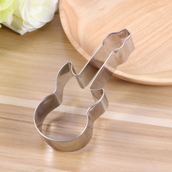 HOOWIFFY Stainless Steel Guitar Shape Baking Mould Diy Design For Chocolate Cake Fondant Home Users Professionals 1Pcs