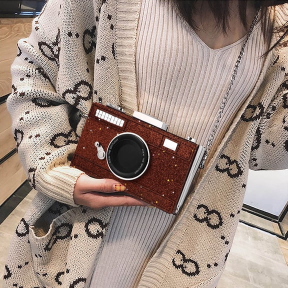 WHAMVOX Camera Bag Shape Body Cross for Women Strap Bags 's Coffee