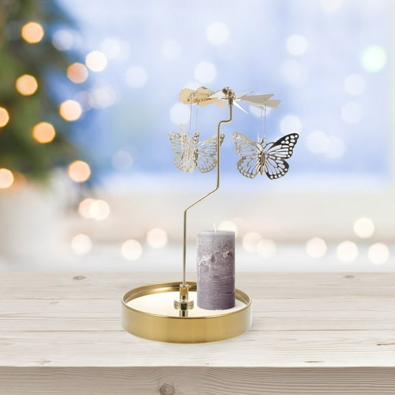 WHAMVOX Candle Tray Wedding Candle Holder 20X10.7X10.7CM Golden