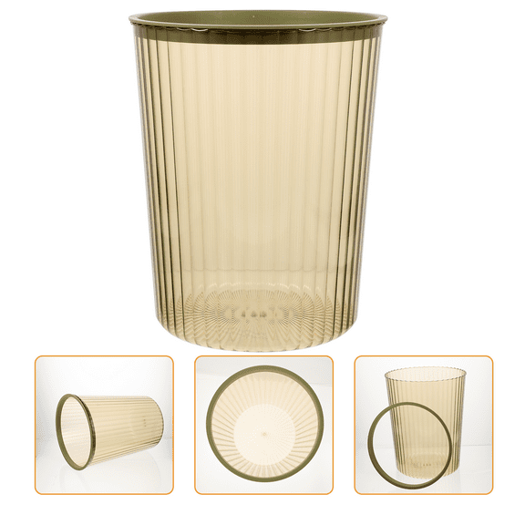 WHAMVOX Capacious PET Trash Can for Home in Green Color with Practical Size and Style Fits Any Room 12.5x15.8 Inches