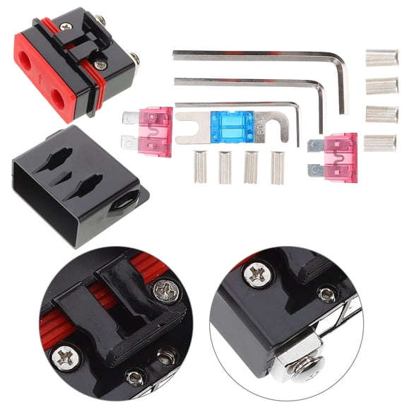 WHAMVOX Car Audio Fuse Block 1Set Zinc Alloy for Overload and Short Circuit Protection in Vehicles