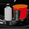thumbnail image 1 of WHAMVOX Car Cup Holder with Phone Slot for Car Use Black ABS Silicone Material Great for Beverage Storage 3.5"x3.5", 1 of 8