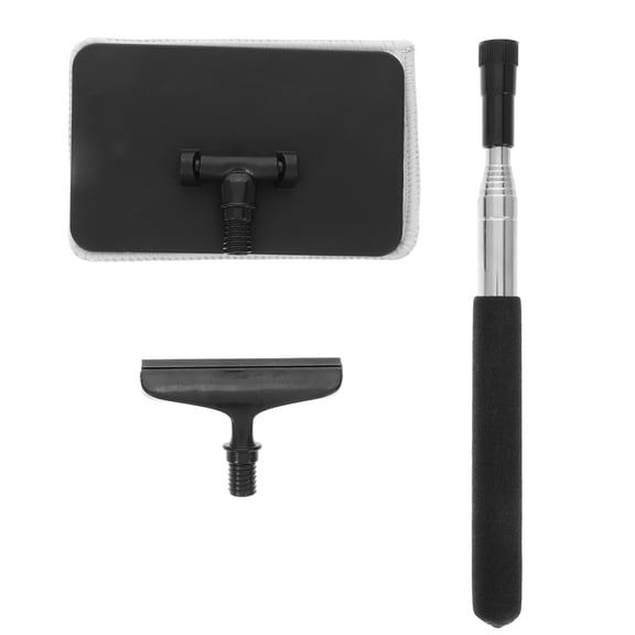 WHAMVOX Car Duster with Squeegee for Windscreen Cleaning 1 Set Black Rubber