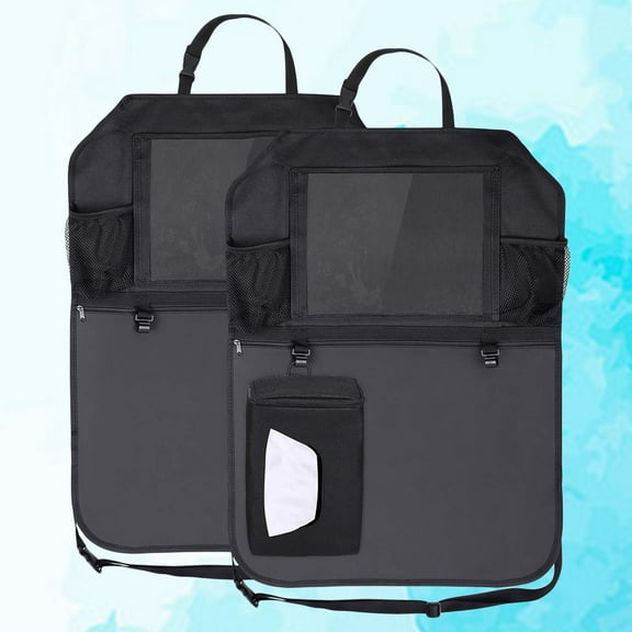 YSNOOWE automotive seat back organizers Storage Bag Black Seat Protection Car Travel 2Set