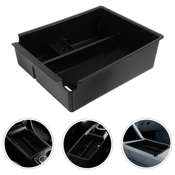 WHAMVOX Car Storage Box Key Center Console Armrest Tray Boxes Man Black