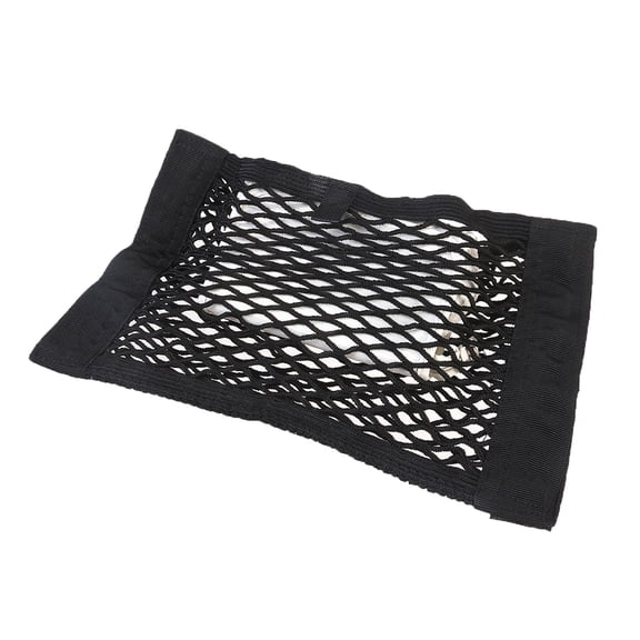 ROMANSENTIAL Double Layer Net Car Storage Modification Supplies Seat Back Mesh Pocket Black