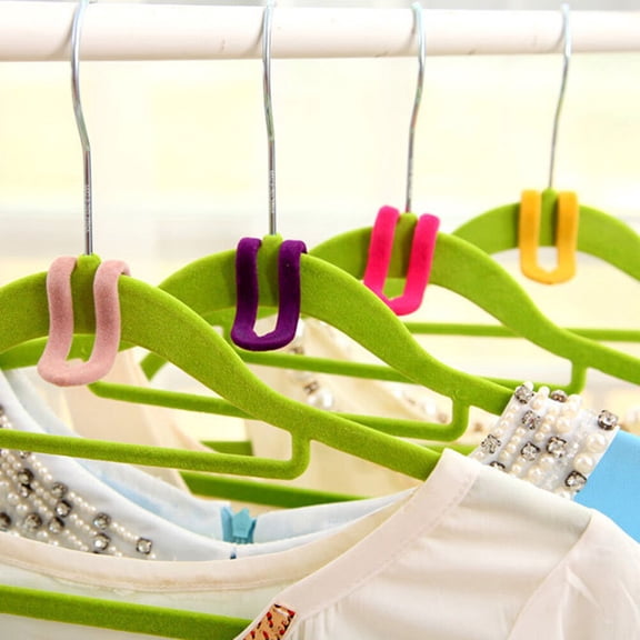 ROMANSENTIAL 20Pcs Cascading Hanger Hooks with Space Saving Design and Non Slip Flocking Surface