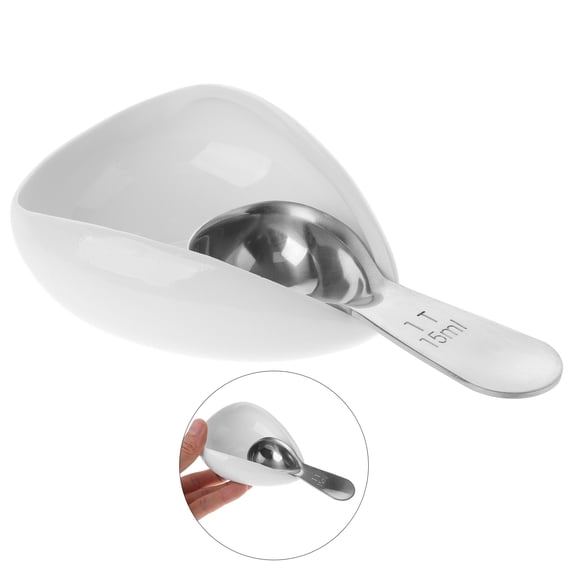 WHAMVOX  Ceramic Coffee Bean Storage Holder Tabletop Dish Scoops Serving Beans