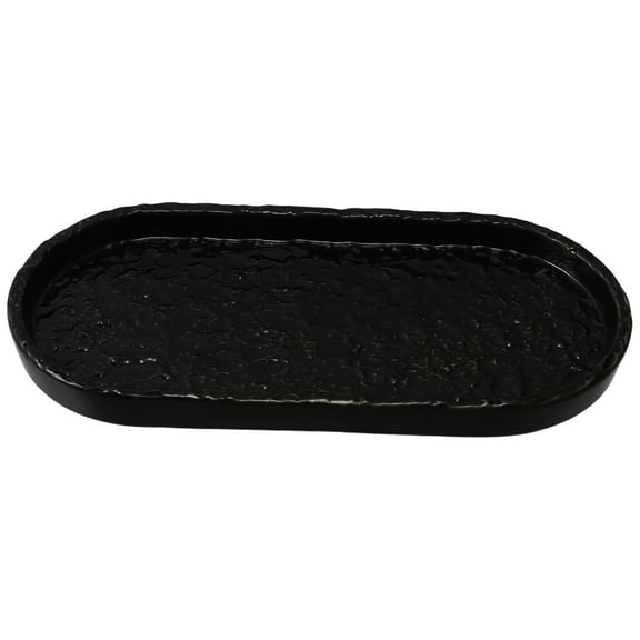 WHAMVOX Ceramic Oval Tray Bathroom Counter Vanity Tray Jewelry Tray Perfume Tray Makeup Decorative Tray For Sink And Aromatherapy