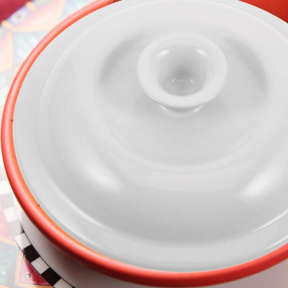 WHAMVOX Ceramic Replacement Slow Cooker Lid Round Soups Pot Lid Hot Pot Bibimbap Pot Covers Ceramic Cooking Pot Lid for Home Kitchens