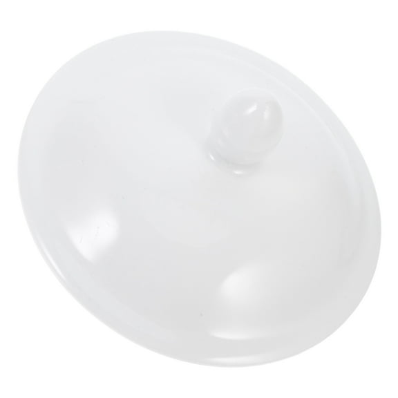 WHAMVOX Ceramic Tea Cup Lid White Teaware Cover Replacement Lid For Tea Bowl Mug Teapot Prevents Spills And Burns For Home And Office