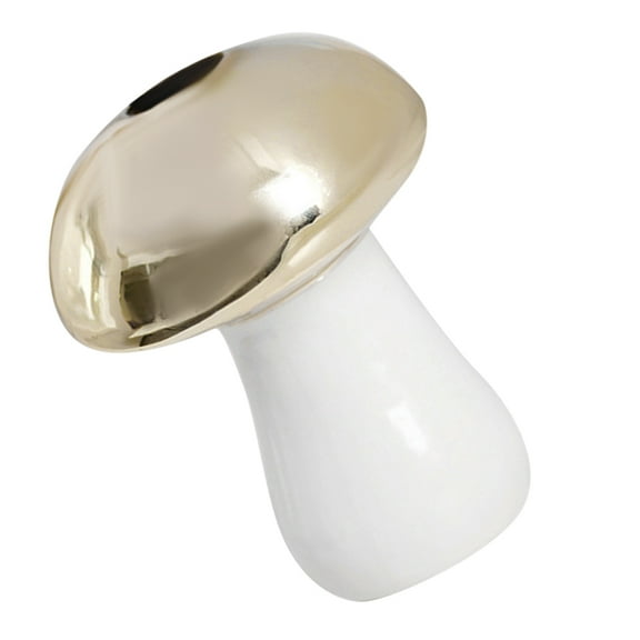 WHAMVOX  Ceramic Vase Cute Mushroom Planter Mushrooms Textured Vases Home Decor Golden