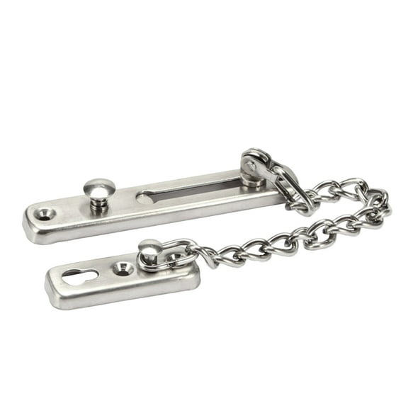 WHAMVOX Chain Door Lock Stainless Steel Security Door Chain Guard Latch Lock for Home Hotel (Silver)