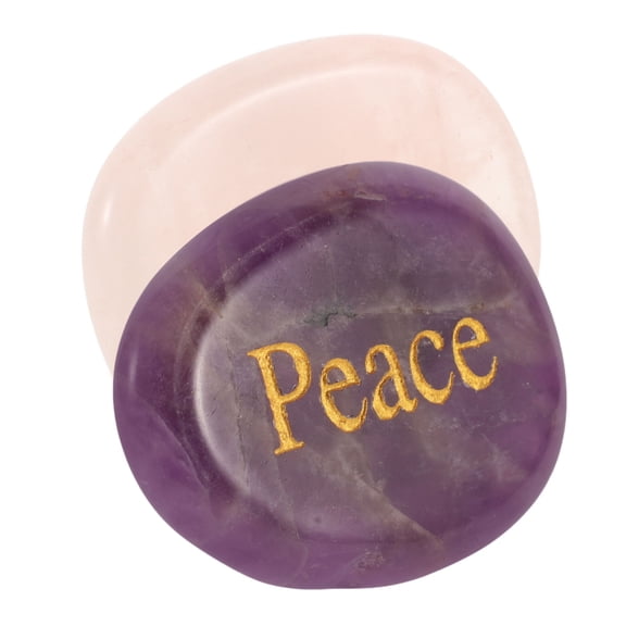 WHAMVOX Chakra Healing Stones with Inspirational Words Crystal Peace Rock Inspirational Pocket Worry for Women Men