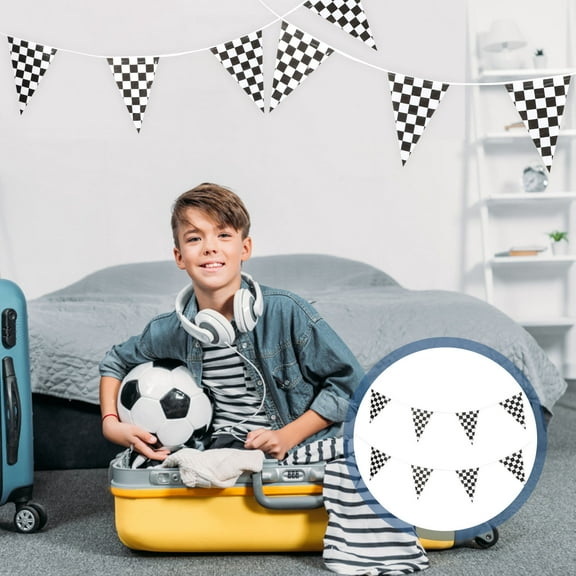 SEWCHICS Checkered Flags for Birthday Party 1Pcs