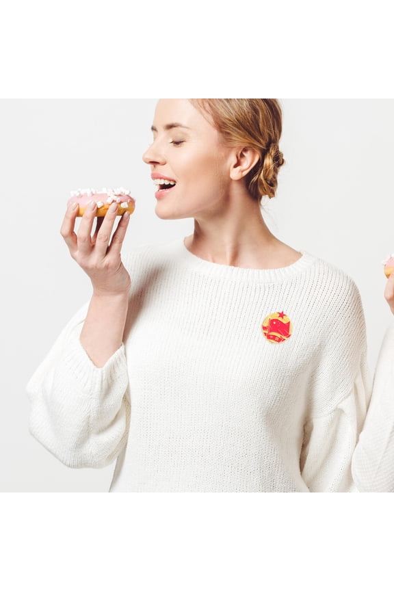 China Chinese Flag Round Metal Lapel Pin Hat Shirt Pin Tie Tack Pin Corsage Brooch Pin for Clothes Scarf Bag Hat