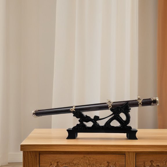 WHAMVOX Chinese Sword Display Stand Dragon Shaped Resin Sword Holder for Desktop Home Office Exhibition Space-Saving Design Sword Rack