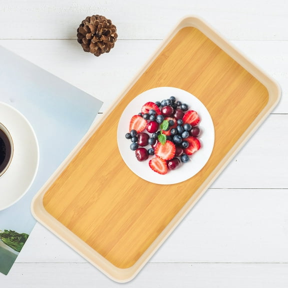 WHAMVOX Chocolate PP Material Serving Tray for Storage Perfect for Fruits Snacks and Desserts 10.2 x 6.3 inches