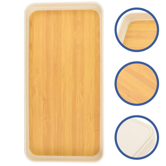 WHAMVOX Chocolate PP Material Serving Tray for Storage Suitable for Fruits Snacks and Desserts 7.9 Inches