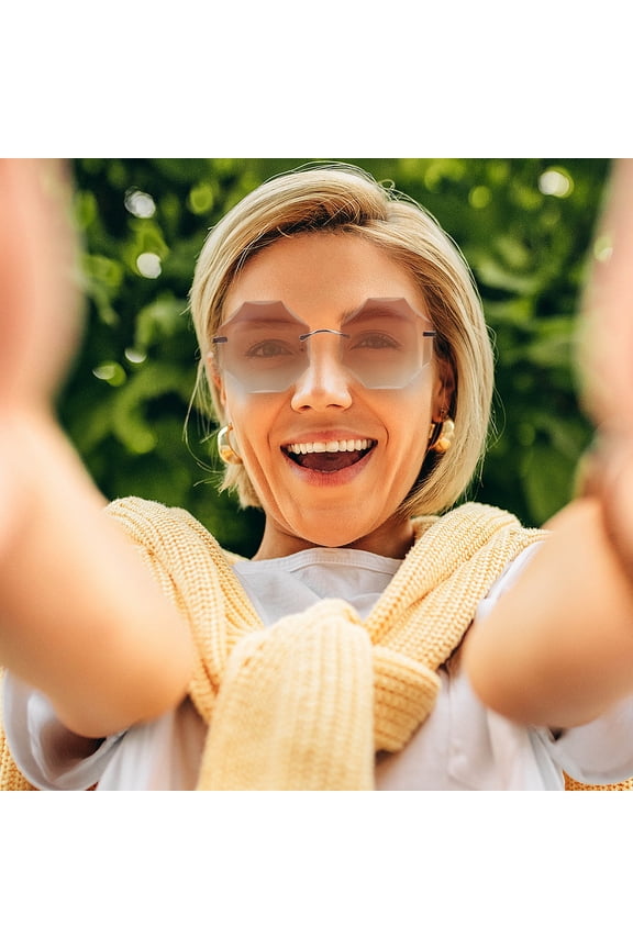 Sunglasses for Women Driving Protection Rimless Design 1Pack