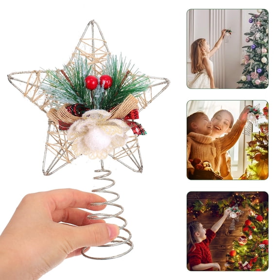 WHAMVOX Iron Cloth Christmas Tree Star Topper 1Pack