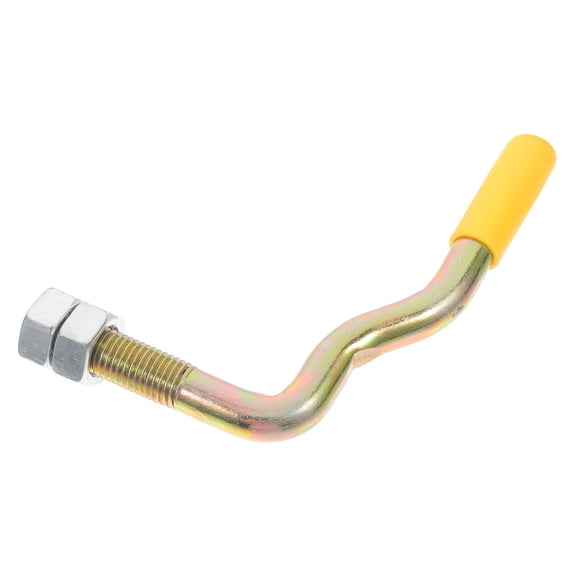 ETHZZLE Truck Cargo Door Handle Hook in Golden Steel Ergonomic Design for Trailer Compartments