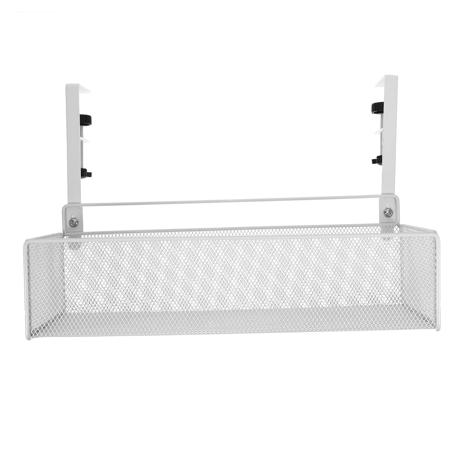 YSNOOWE Under Desk Document Holder White Mesh Storage for Office Workspace