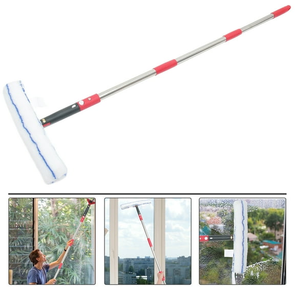 WHAMVOX Red Cleaning Wiper for Home Glass - Efficient Window Cleaner and Washing Tool