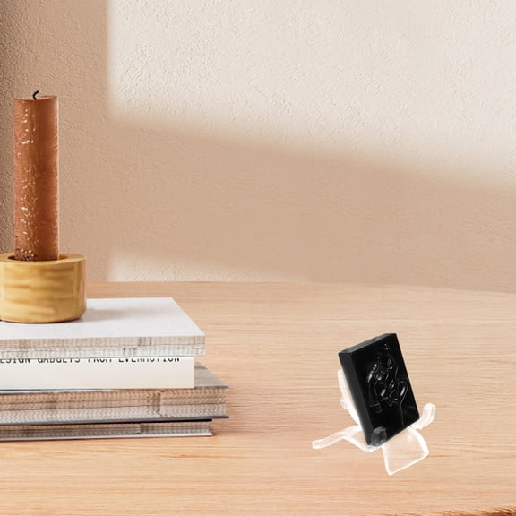 WHAMVOX 20pcs Acrylic Display Holders for Collectibles Crystals Rack Mineral Stone Display Suitable for Desktop Cabinet