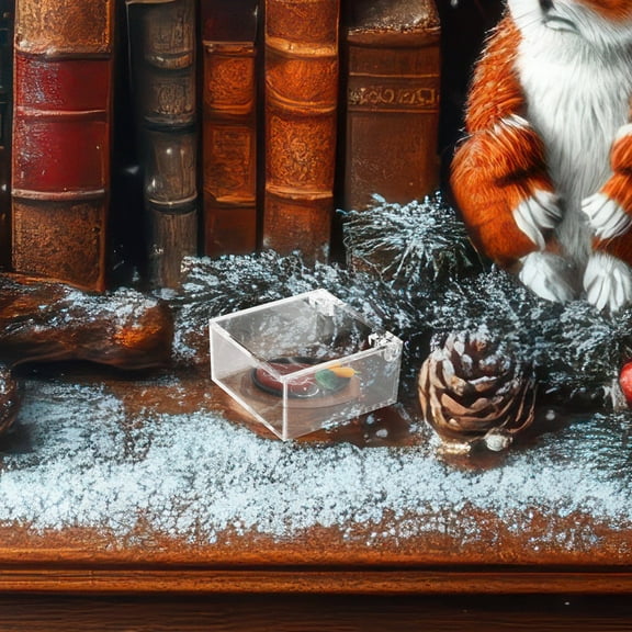 WHAMVOX Clear Acrylic Storage Box with Lid Transparent Cube Display Case for Jewelry Craft Supplies Desk Organization Plastic Box for Home and Office