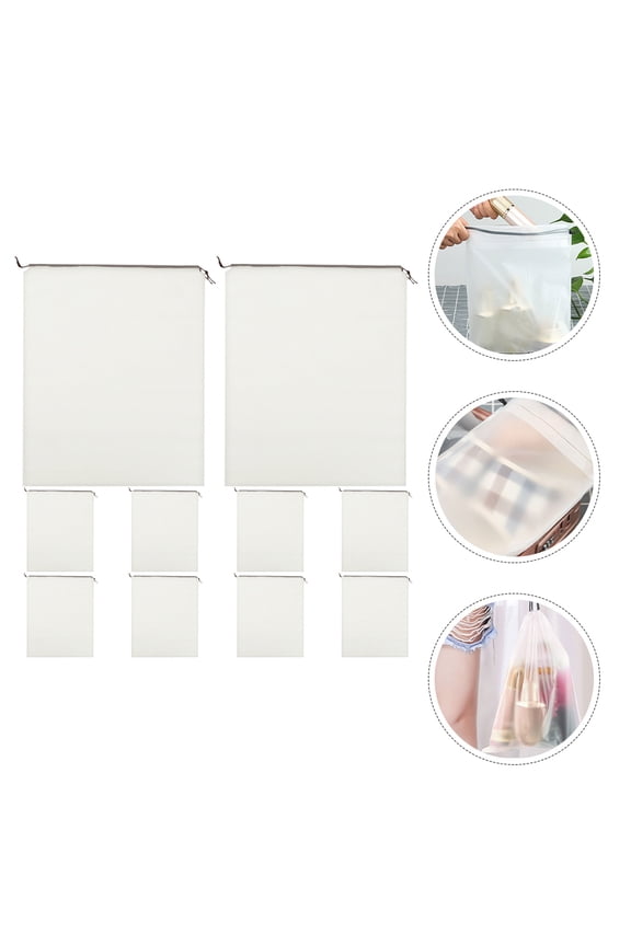 Clear Drawstring Bags For Clothes 10Pcs 15.7x11.8in